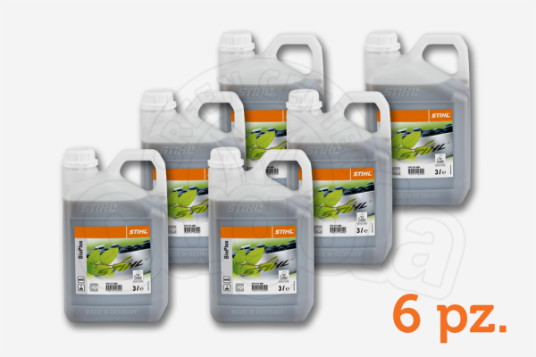 Olio catena Stihl Bioplus 3L - confezione da 6 pz Olio catena Stihl Bioplus 3L - confezione da 6 pz