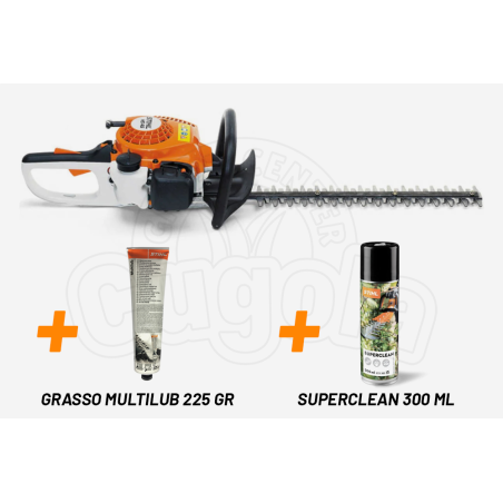 TOSASIEPI A SCOPPIO STIHL HS 45 CM. 60 + Superclean 300 ml + Grasso Multilub 225 gr - bundle TOSASIEPI A SCOPPIO STIHL HS 45 CM. 60 + Superclean 300 ml + Grasso Multilub 225 gr - bundle